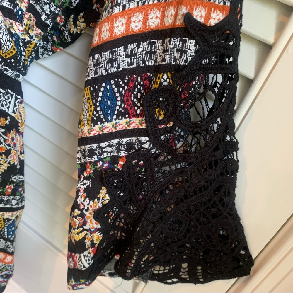 Black Aztec Pattern Romper - image 3